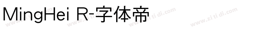 MingHei R字体转换